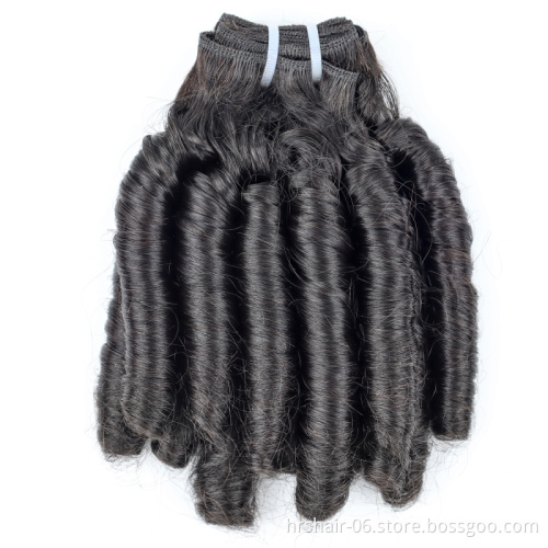 Bouncy Curl Weave Funmi Hair Bundles With Closure Spiral Curly Weave Bundles With Lace Closure 4x4 Unprocessed natural hair